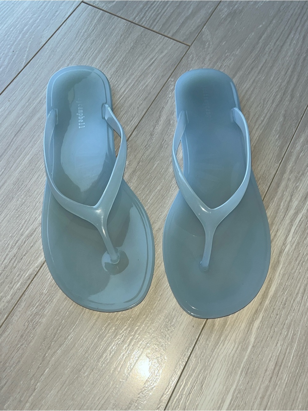 Jeffrey Campbell Beach Jelly Flip Flops - Light Blue - Size 9